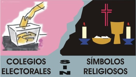 colegios electorales sin crucifijo ni símbolos religiosos